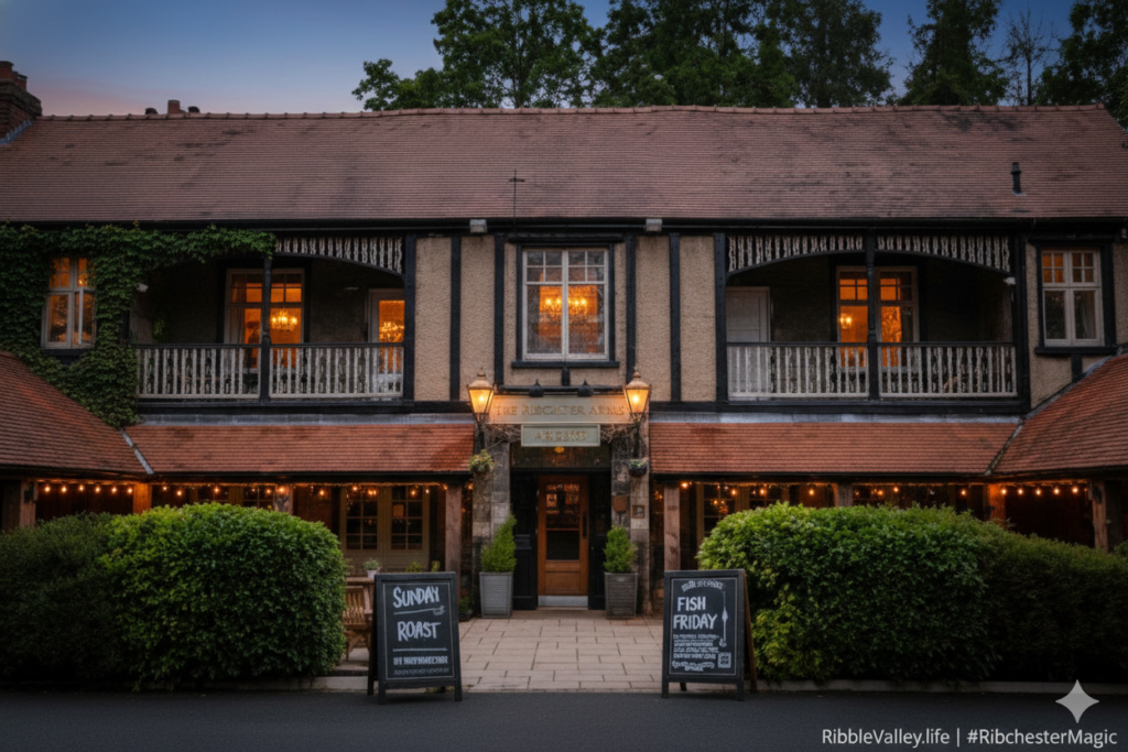 ribchester arms in the evening