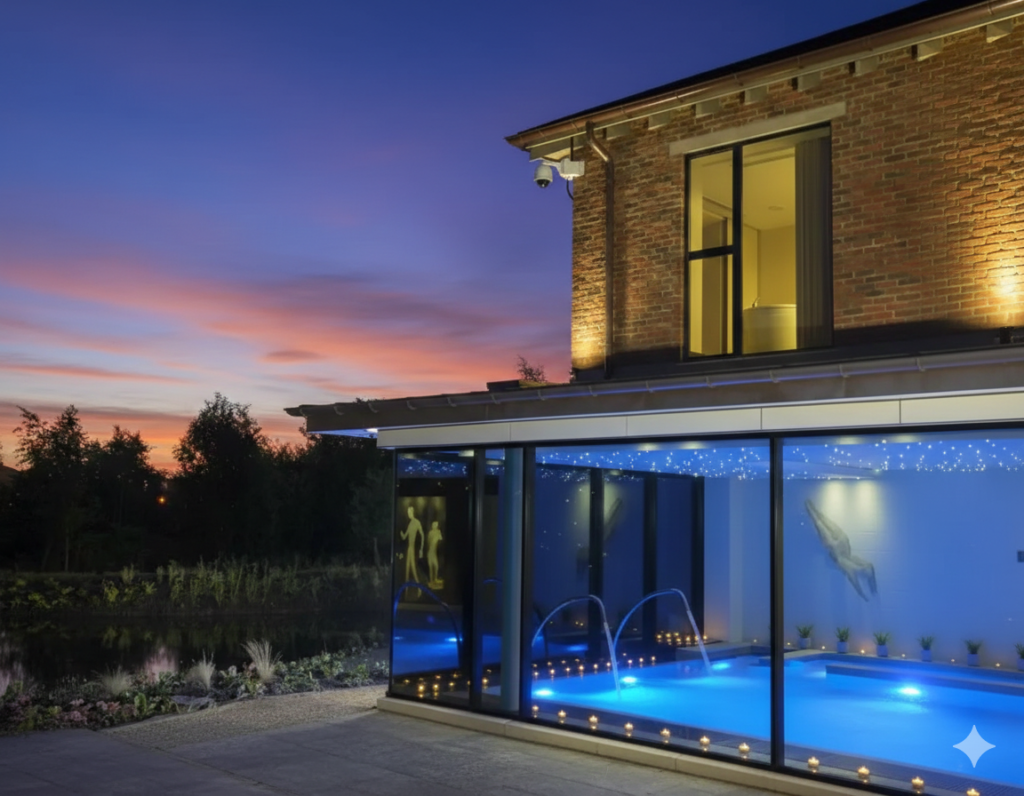 hotel and spa at dusk