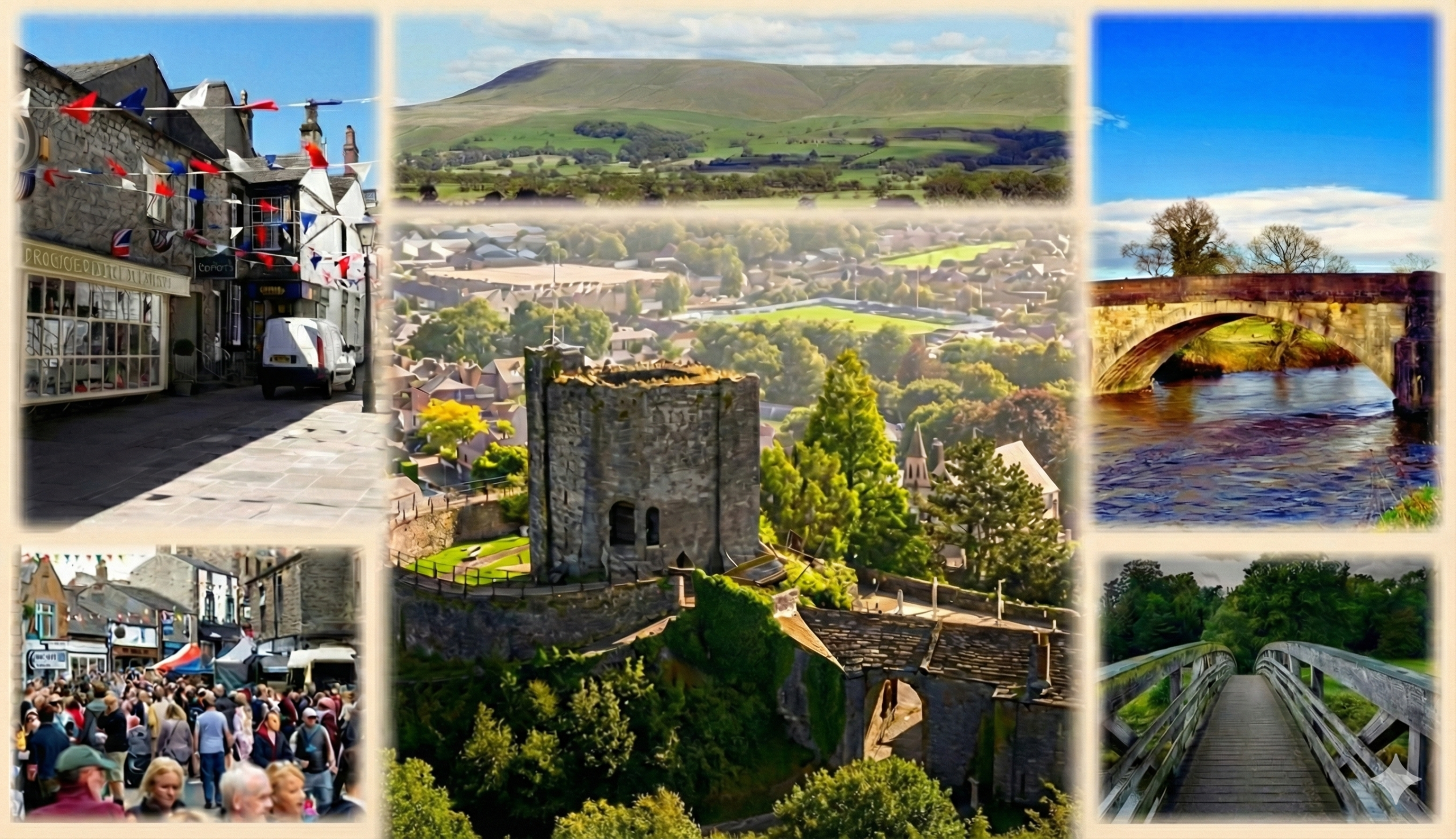 montage of images of clitheroe