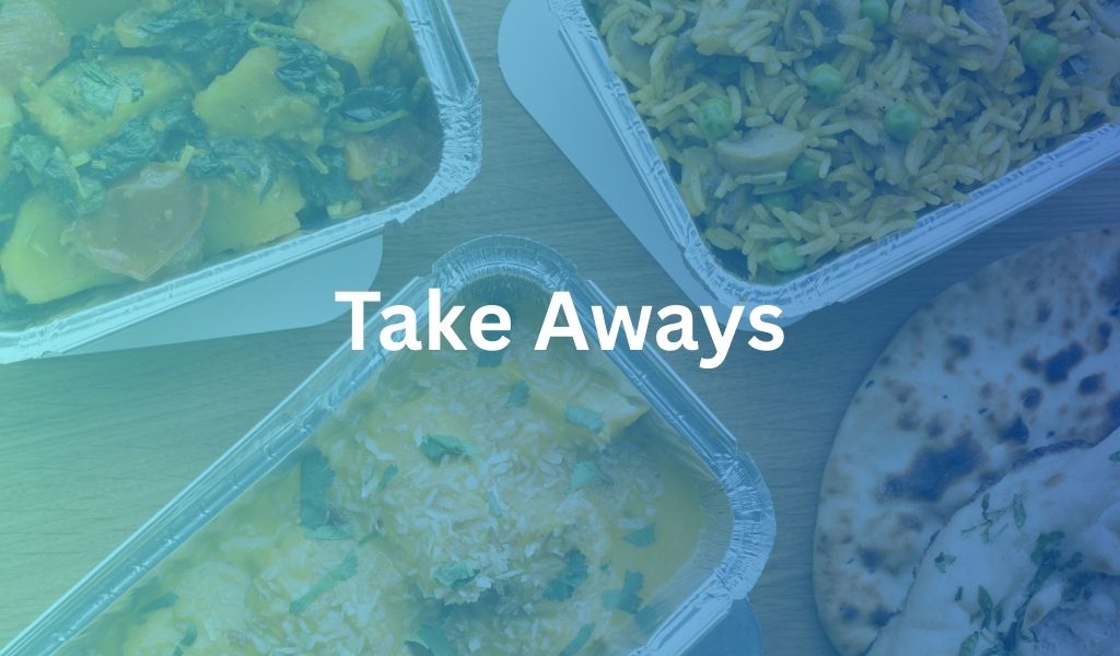 trays of take away food