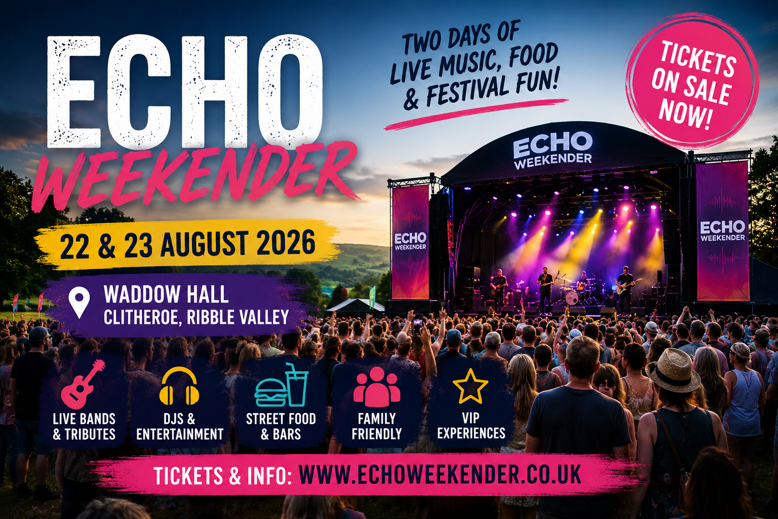 ECHO Weekender 2026 in Clitheroe | Ribble Valley Music Festival 5 ECHO Weekender 2026 in Clitheroe | Ribble Valley Music Festival