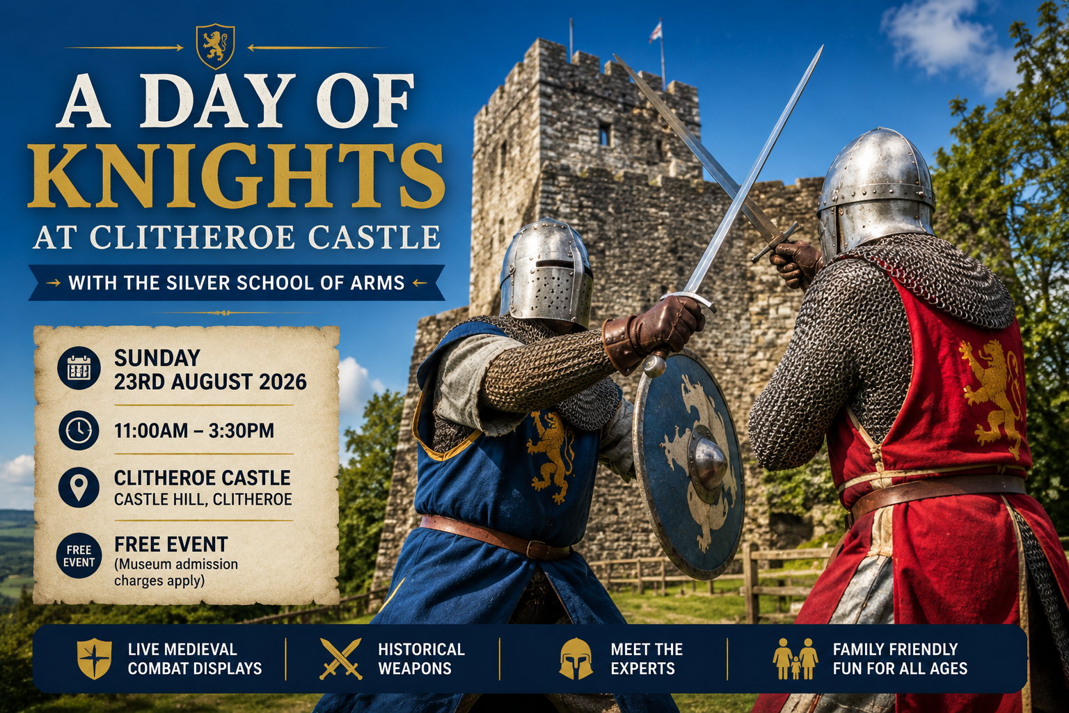 A Day of Knights at Clitheroe Castle 2026 | Family Event in the Ribble Valley 2 A Day of Knights at Clitheroe Castle 2026 | Family Event in the Ribble Valley